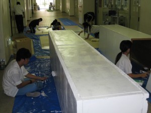 舞台装飾の準備